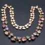 Hermosa Rose Gold Plated Multicolor Austria Crystal Elements Jewelry Set Necklace Earrings Bracelet and Ring