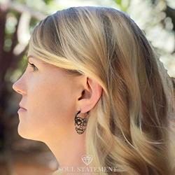 Soul Statement Womens Skull Dangle Earrings Gothic Halloween Drop Earring Set