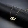 SEMBILAN Birth Year Number Pendant Necklace Stainless Steel Birthday Gold Year Old English Necklace for Women Girl Jewelry