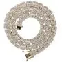 JINAO 10MM 18k Gold Plated Iced Out Jumbo Square Sparkling Baguette Cubic Zirconia Tennis Link Chains for Men JINAO 10MM 18k Gold Plated Iced Out Jumbo Square Sparkling Baguette Cubic Zirconia Tennis Link Chains for Men
