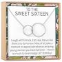 Sweet 16 Gift Necklace: Sweet Sixteen, 16th Birthday, Gift for Her, 2 Interlocking Circles (silver-plated-brass, NA)