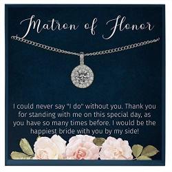 Muse Infinite Matron of Honor Proposal Gifts, Will You Be My Matron of Honor Gifts for Maid of Honor Necklace
