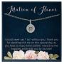 Muse Infinite Matron of Honor Proposal Gifts, Will You Be My Matron of Honor Gifts for Maid of Honor Necklace