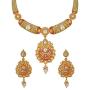 Efulgenz Indian Bollywood Traditional 14 K Gold Plated Kundan Pearl Wedding Choker Necklace Earrings Jewelry Set