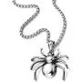 COOLSTEELANDBEYOND Stainless Steel Spider Pendant Necklace for Men for Polished with 30 Inches Wheat Chain COOLSTEELANDBEYOND Stainless Steel Spider Pendant Necklace for Men for Polished with 30 Inches Wheat Chain