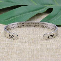 Joycuff Memorial Gifts for Women Inspirational Cuff Bracelet Sympathy Jewelry Loss of Loved One Sympathy Gifts Remember Her