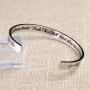 AZNECK Inspirational Bracelets Gifts for Women Girls Personalized Engraved Mantra Cuff Bangle Friendship Motivational Friend Encouragement Jewelry for Her