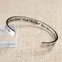AZNECK Inspirational Bracelets Gifts for Women Girls Personalized Engraved Mantra Cuff Bangle Friendship Motivational Friend Encouragement Jewelry for Her