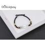 DOLLRINBOY Religious Christian Mens Bracelet,Handmade Adjustable Stainless Steel with 8mm Tiger Eye Stone Bible Verse Bracelet for Women Men Boys Girls