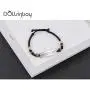 DOLLRINBOY Religious Christian Mens Bracelet,Handmade Adjustable Stainless Steel with 8mm Tiger Eye Stone Bible Verse Bracelet for Women Men Boys Girls