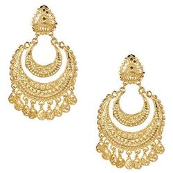 Bodha Traditional Indian 24K Gold Plated Traditional Chandelier Chandbali Gold Earrings for Women (SJ_1639)
