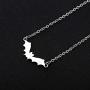 KUIYAI Tiny Bat Charm Necklace Bat Pendant Necklace Vampire Jewelry Halloween Necklace