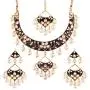 I Jewels 18k Gold Plated Indian Wedding Bollywood Kundan Meenakari Necklace Jewelry Set for Women I Jewels 18k Gold Plated Indian Wedding Bollywood Kundan Meenakari Necklace Jewelry Set for Women