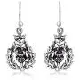 WithLoveSilver 925 Sterling Silver Classic Scottish Thistle Simulated Cubic Zirconia Heart Dangle Earrings WithLoveSilver 925 Sterling Silver Classic Scottish Thistle Simulated Cubic Zirconia Heart Dangle Earrings