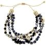 YUJIAXU Gold Beaded Bracelet Set, Square Stone Hexagon Druzy Stretch Beaded Stackable Bracelets Bangles