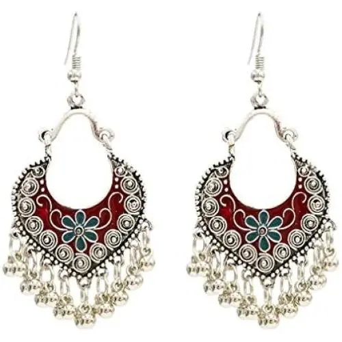 YAZILIND Women Drop Dangle Bohemian Earrings Flower Beaded Tassel Vintage Silver Hook Earrings Statement Ethnic Antique YAZILIND Women Drop Dangle Bohemian Earrings Flower Beaded Tassel Vintage Silver Hook Earrings Statement Ethnic Antique