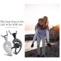 Stainless Steel His and Her Heart Lock Key Matching Puzzle Couples Pendant Necklace for Lovers Valentines Day Engagement Gift