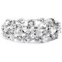 Mariell Silver Petite Length 6 1/2'' Wedding Bracelet with Bold CZ Mosaic for Brides and Bridesmaids