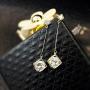 SBLING 18K Gold Plated or Platinum Plated Cubic Zirconia Drop Earrings (3.9 cttw)