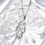 YFN Irish Celtic Knot Created Opal Pendant Necklace Infinity Love Sterling Silver CZ Jewelry 18''