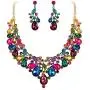 BriLove Wedding Bridal Jewelry Set for Women Austrian Crystal Teardrop Cluster Statement Necklace Dangle Earrings Set BriLove Wedding Bridal Jewelry Set for Women Austrian Crystal Teardrop Cluster Statement Necklace Dangle Earrings Set