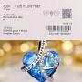 I Love You Forever Pendant Necklace/Double Love Heart Necklace, 925 Sterling Silver Necklace for Women, Jewelry Birthstone Necklaces for Women Mother Girl with Jewelry Gift Box