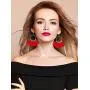 Gejoy Tassel Hoop Earrings Fan-shaped Drop Earrings Dangle Eardrop for Women Girls Party Bohemia Dress Accessory, 3 Pairs Gejoy Tassel Hoop Earrings Fan-shaped Drop Earrings Dangle Eardrop for Women Girls Party Bohemia Dress Accessory, 3 Pairs