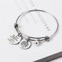 Meibai Grandmother Bracelet Stainless Steel Message Cuff Bangle Personalized Gift for Mother Nana