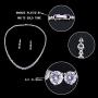 EVER FAITH Wedding Bridal Round Prong Clear CZ Necklace Earrings Set Silver-Tone
