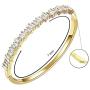 Lavencious Hinged Bangle Bracelet 4mm CZ Single Row Prong Rhodium Plated 7''