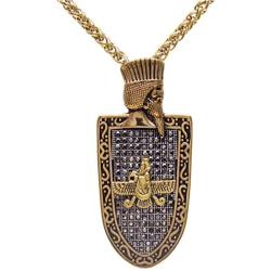 Asoodehdelan Gold Pt Cyrus The Great Farvahar Necklace Chain Persian Faravahar Gift Persia Farsi Parsi Art