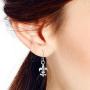 Everyday Lily Flower .925 Sterling Silver Dangle Earrings