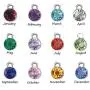 TISDA Birthstone Crystals Necklace,''You are my Sunshine my only Sunshine'' Necklace 18'' chain