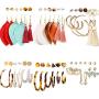 36 Pairs Fashion Earrings Set for Women Teen Girls Assorted Multiple Hoop Stud Earrings Set Bohemian Acrylic Tassel Teardrop Dangle Earrings for Birthday Party Gifts