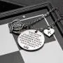 Joycuff Inspirational Gifts to My Daughter from Mom Dad Whenever You Feel Overwhelmed Remember Whose Straighten Your Crown Personalized Initial Letter Necklaces for Her