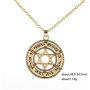 Jewish Symbol Spirit Protection Star of David Pendant Necklace Jewelry for Men Women