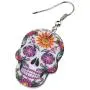 NEWEI Acrylic Halloween Skeleton Skull Earrings Drop Dangle Fashion Jewelry For Girl Women Gift