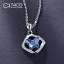 T400 925 Sterling Silver Blue Butterfly Crystal Pendant Necklace Dangling Stud Earrings Jewelry Set Birthday Gift for Women Girls T400 925 Sterling Silver Blue Butterfly Crystal Pendant Necklace Dangling Stud Earrings Jewelry Set Birthday Gift for Women Girls