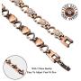 Feraco Women Copper Magnetic Bracelet Magnet Therapy Bracelets Pain Relief for Arthritis Love Heart 99.99% Solid Copper Jewelry Adjustable with 2 Buckets