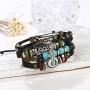 NICEMOVIC Bohemian Multi-Layer Braided Leather Bracelet