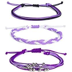 Bohemian Friendship Bracelet Set Beach Waterproof String Ocean Surfer Beaded Jewelry Adjustable Braided Rope String Cactus Bracelets Boho Stretch Handmade Woven Bracelets for Teen Girls