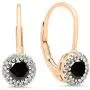 Dazzlingrock Collection 10K Ladies Halo Style Dangling Drop Earrings, Rose Gold