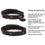 KC Premium Leather Beads Bracelet Men Engraved Inspirational Adjustable Magnetic Clasp Steel Wristband Braided Cuff Tiger-Eye Beaded Stone Bangle Gift for Him Black Brown Silver Gold KC Premium Leather Beads Bracelet Men Engraved Inspirational Adjustable Magnetic Clasp Steel Wristband Braided Cuff Tiger-Eye Beaded Stone Bangle Gift for Him Black Brown Silver Gold