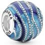Pandora Jewelry Blue Swirls Sterling Silver Charm