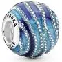 Pandora Jewelry Blue Swirls Sterling Silver Charm Pandora Jewelry Blue Swirls Sterling Silver Charm