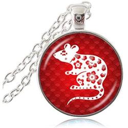 LUOR Trade Co.,Ltd The Chinese Zodiac Pendant Necklace, Good Luck Charm Accessories, Animal Jewelry, Year of The Pig, Rat, Ox, Tiger, Rabbit, Dragon Choker, Birthday Gifts