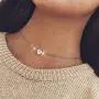 BERYUAN Women Simple Choker Heart Choker Pendant Necklace Trendy Necklace Bridal Necklace Teen Necklace Jewelry for Women and Girls (GOLD)