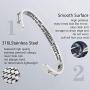 DESIMTION Inspirational Cuff Bangle Bracelets for Women You are Braver Than You Believe Stainless Steel Engraved Crown Jewelry