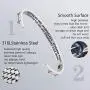 DESIMTION Inspirational Cuff Bangle Bracelets for Women You are Braver Than You Believe Stainless Steel Engraved Crown Jewelry DESIMTION Inspirational Cuff Bangle Bracelets for Women You are Braver Than You Believe Stainless Steel Engraved Crown Jewelry