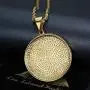 Lee Island Fashion 24K Gold Plated Eye of Horus On Pyramid Egyptian Protection Pendant Stainless Steel Necklace For Men Boys, 24 Inch Chain Eye of Providence/ All-Seeing-Eye/Blue Evil Eye Jewelry